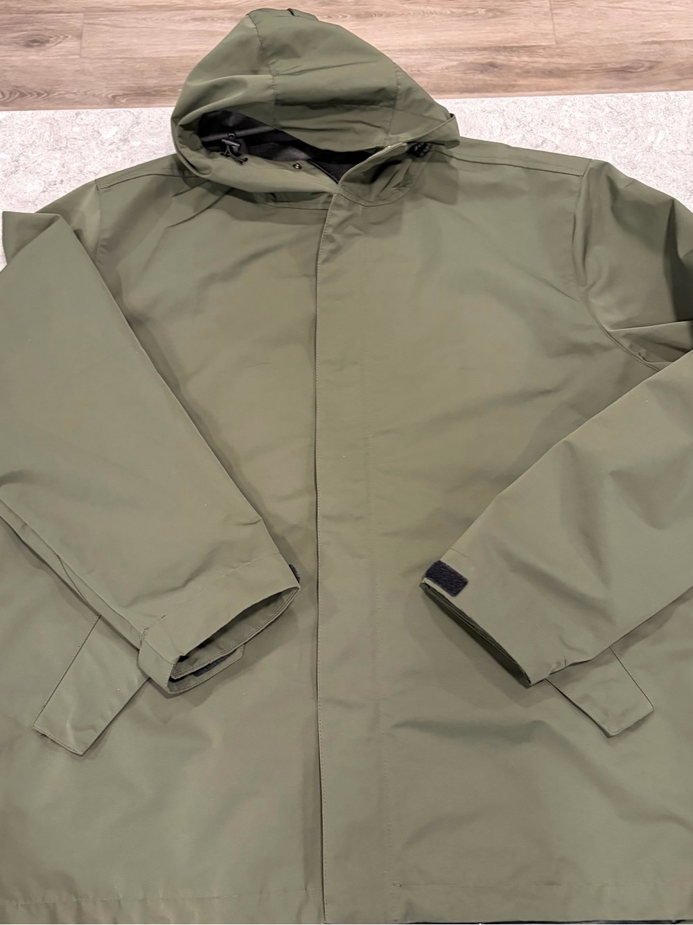 Line of Trade Men's Olive Hooded Rain Jacket-XXL
